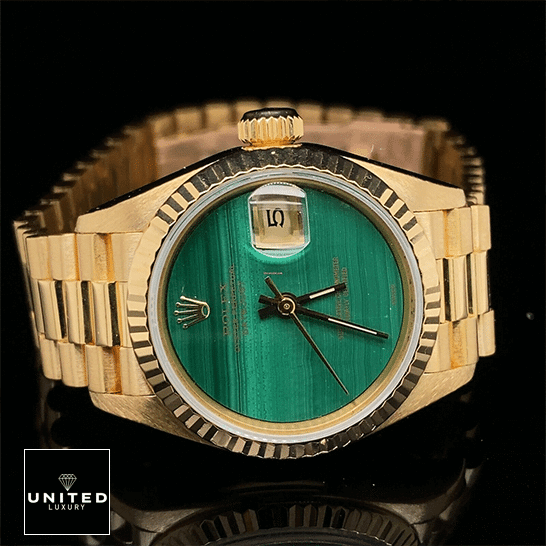 Rolex Datejust 69178 Yellow Gold Fluted Bezel Malachite Dial Inspired