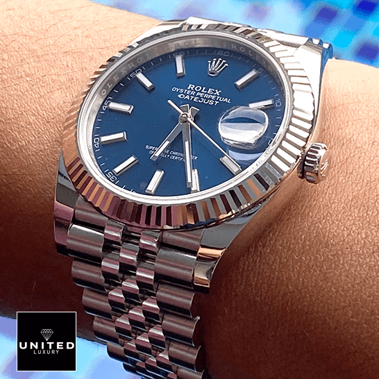 Rolex Datejust 126334 Blue Dial Jubilee Inspired on the wrist