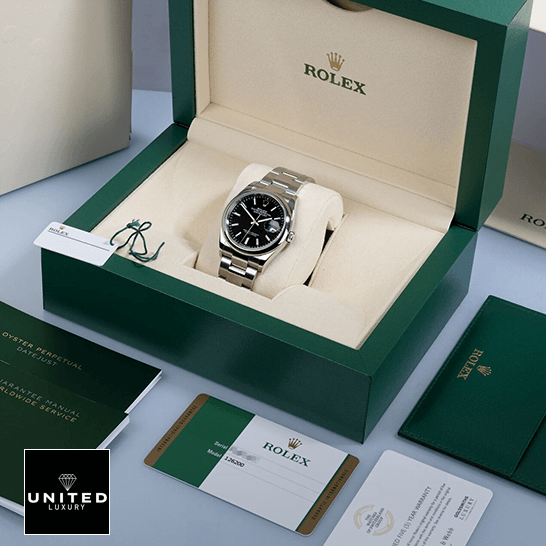 Rolex 115200-0004 Datejust Black Dial Inspired in the rolex box