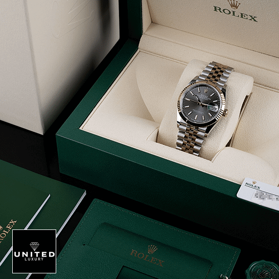 Rolex Datejust 126231 Steel Gold Jubilee Bracelet Inspired in the rolex box