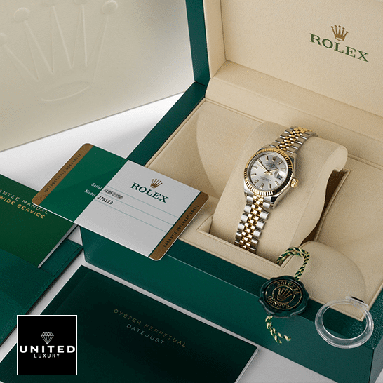 Rolex Datejust 126333 Yellow Gold Steel Silver Dial Jubilee Inspired in the box