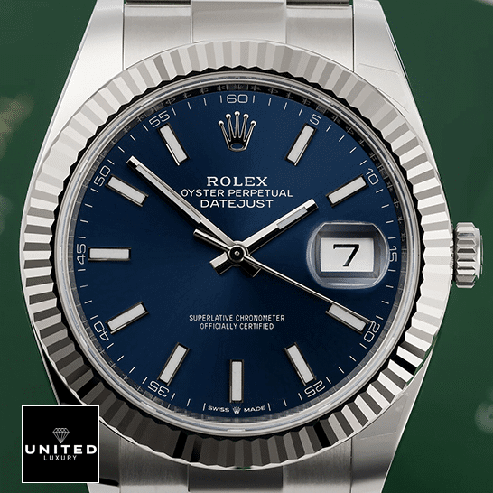 Rolex Datejust 126334 Steel Blue Dial Fluted Bezel Inspired