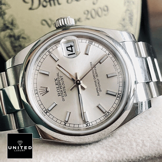 Rolex Datejust 178240 Silver Dial Oyster Inspired on the table