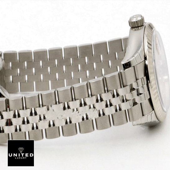 Rolex Datejust Stainless Steel Jubilee Inspired white background