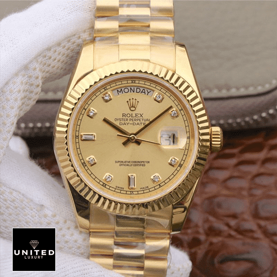 Rolex Day-Date II 218238 Yellow Gold Champagne Dial Inspired