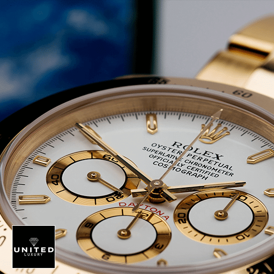 Rolex Daytona Gold Tone White Dial on the Rolex Logo 116523 Inspired