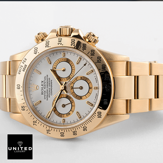 Rolex Daytona Gold Tone White Dial 116523 Oyster Inspired