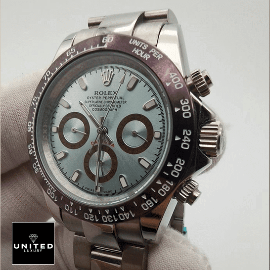 Rolex Daytona Cosmograph 116506 Blue Dial & Black Bezel Oyster Inspired on his hands