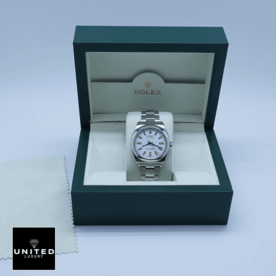 Rolex Milgauss 116400-0002 White Dial Oyster Inspired in the Green Rolex Box