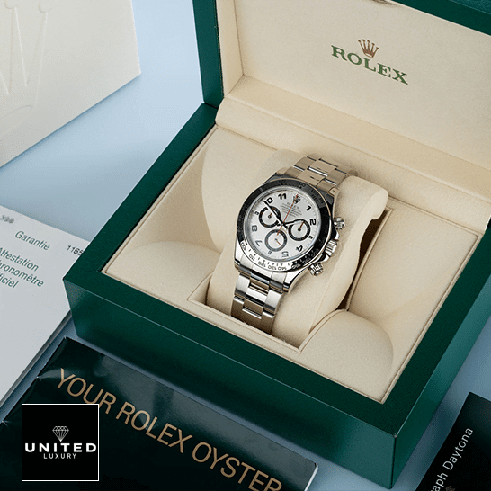 Rolex Daytona 116509 White Gold Silver Dial Inspired ın the Rolex Box