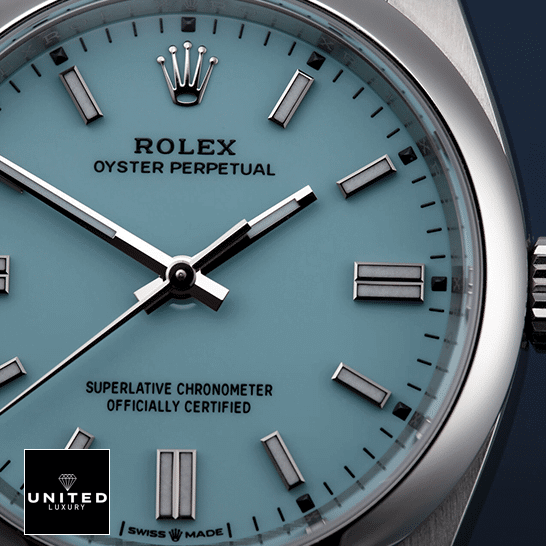 Rolex Perpetual 126000 Turquoise Dial White Stick İndices Inspired