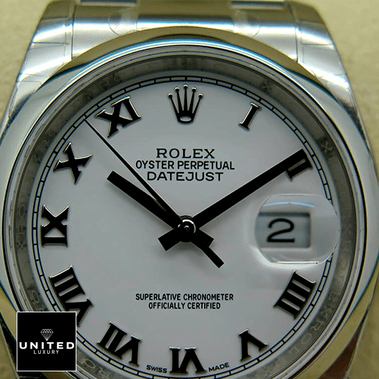 Rolex Perpetual Datejust 116200 White Romen Numerial Dial Inspired