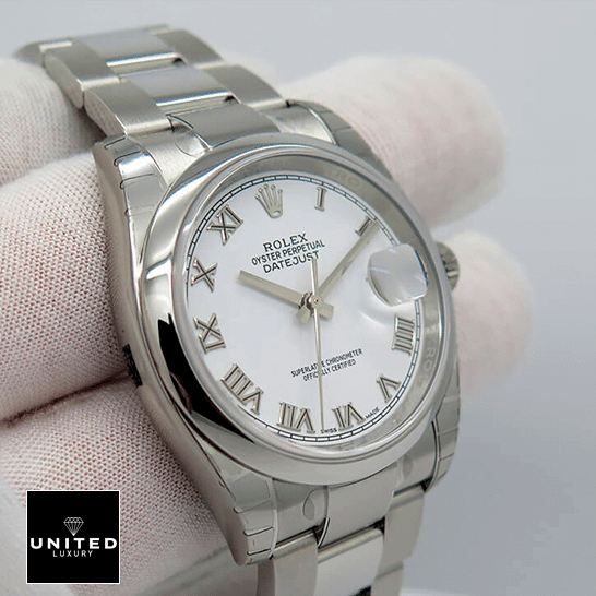 Rolex Perpetual Datejust 116200 White Dial S.Steel Case Inspired