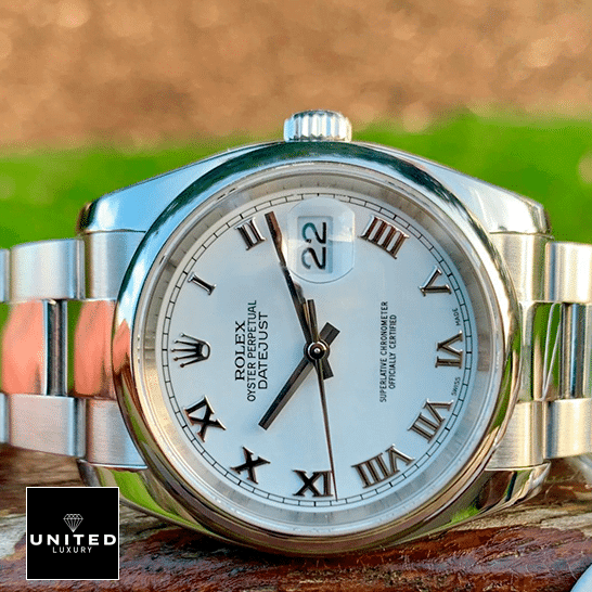 Rolex Oyster Perpetual Datejust White Dial 116200 Inspired on the Table