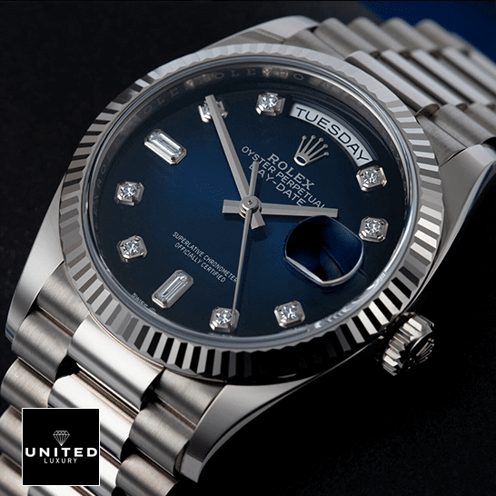 Rolex Day-Date 36 7118-1200R-01 Inspired Stainless Steel Bezel