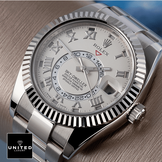 Rolex Sky-Dweller White Dial 326939 Oyster Inspired on the table