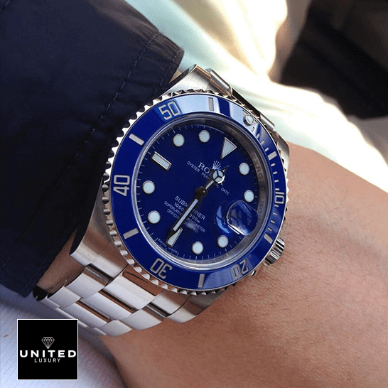 Rolex Submariner Blue Dial 116619lb-0001 Inspired on his arm