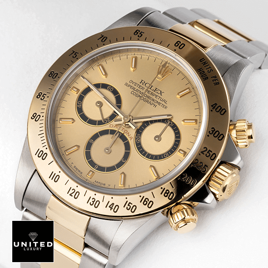 Rolex Daytona S.Steel Case Yellow Gold Bezel & Dial 16523 Oyster Inspired