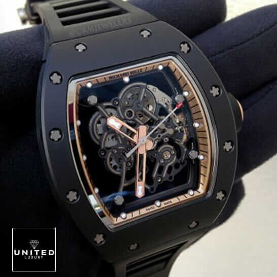 Richard Mille Skeleton Black Dial Inspired on the hand