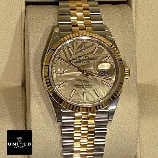 Rolex Datejust 36 126231-0033 Yellow Gold Fluted Bezel Inspired