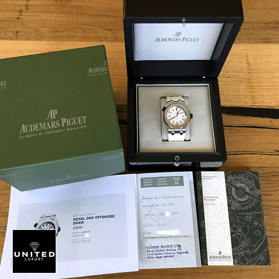 Audemars Piguet Royal Oak White Rubber Inspired int the box & warranty card