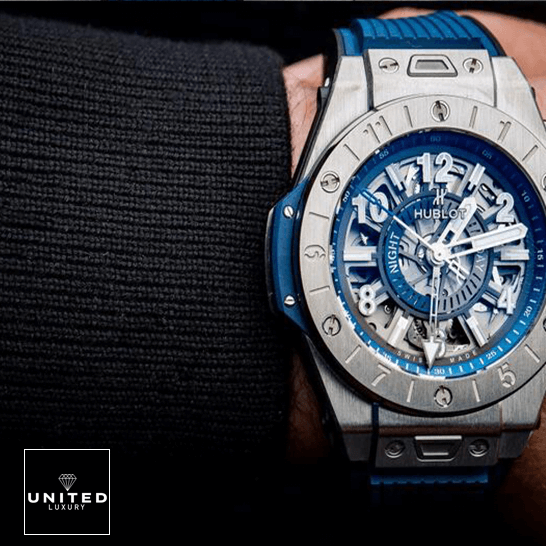 Hublot Big Bang Arabic Numerals Blue Background Inspired on the wrist